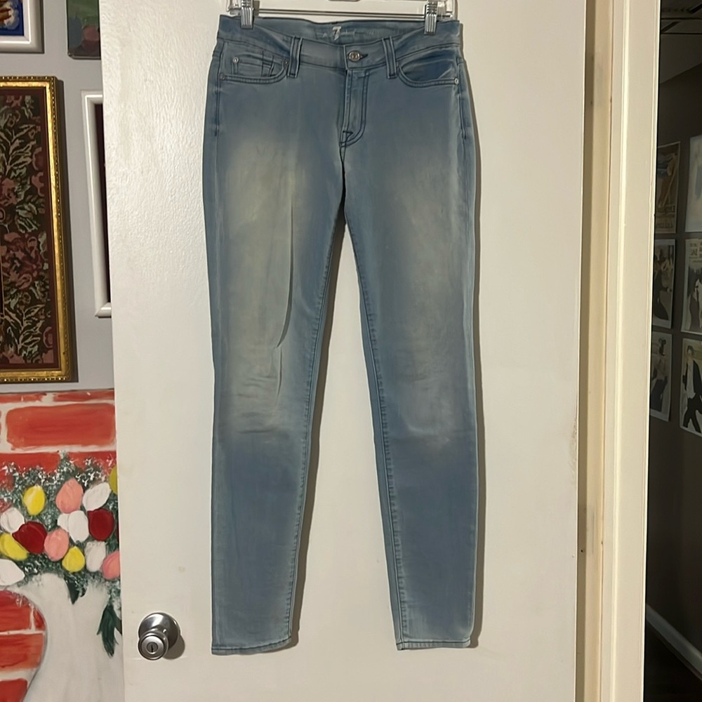 7 for all Mankind the skinny denim blue jeans